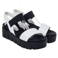 2016夏季新款韩版厚底学生松糕鞋坡跟高跟女士时尚休闲鱼嘴凉鞋一字扣带平底显瘦凉鞋