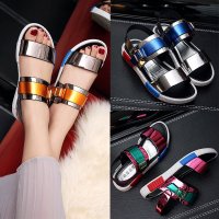 兰顿犀牛 女童凉鞋童鞋2016夏季新款韩版中大童彩色儿童凉鞋女孩中学生凉鞋舒适百搭潮鞋沙滩鞋