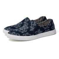 兰顿犀牛2016夏季新款帆布鞋男鞋英伦透气潮鞋低帮休闲鞋一脚蹬懒人鞋绣花男鞋