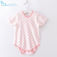 优贝艾儿 婴儿夏装 儿宝宝连体衣春夏 三角短袖包屁衣110S503