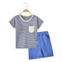 优贝艾儿宝宝夏装套装 婴儿夏季短袖短裤套装0-3岁男女童S4461