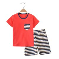 优贝艾儿 宝宝夏季纯棉婴儿衣服夏天短袖短裤套装 男女童夏装