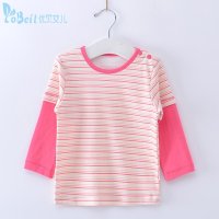 优贝艾儿男女婴儿纯全棉内衣上衣 春季宝宝打底衣服装纯棉