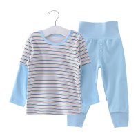 优贝艾儿春季宝宝内衣套装 男女婴儿全棉春装套装T1343A201B