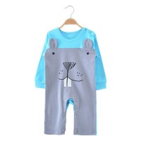优贝艾儿宝宝春秋纯棉卡通小动物婴儿连体衣哈衣爬服 春装婴儿服