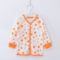 优贝艾儿 圆点婴儿全棉内衣睡衣春季 宝宝棉毛衫上衣服装051A101
