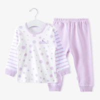 优贝艾儿婴儿衣服宝宝春秋内衣套装 男女婴幼儿宝宝全棉春装T4564