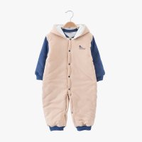 优贝艾儿婴儿秋冬保暖连体衣 宝宝加厚内衣哈衣爬服儿衣服