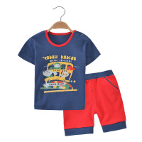 优贝艾儿 宝宝夏季纯棉婴儿衣服夏天短袖短裤套装 男女童夏装