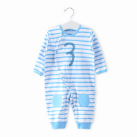 2015宝宝春季连体衣 婴儿纯棉条纹哈衣爬服纯棉婴儿衣服装