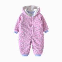 优贝艾儿婴儿秋冬保暖加厚两穿设计可拆帽子连体衣爬服哈衣C3399D