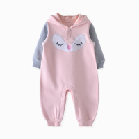 优贝艾儿婴儿秋冬加厚保暖可爱动物图形连帽连体衣爬服哈衣U444