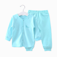 优贝艾儿男女童两用裆糖果色宝宝前开扣婴儿全棉内衣套装A101A208