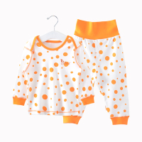 优贝艾儿0-3岁婴儿春秋圆点高腰裤全棉内衣套装051A104A201