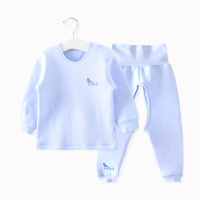 优贝艾儿婴儿秋冬加厚保暖内衣套装宝宝三层暖棉衣服裤子B103B205