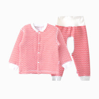 优贝艾儿宝宝秋冬季保暖加厚条纹内衣套装婴儿衣服 TB101TB205