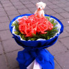 圣诞节杭州生日鲜花速递同城11朵粉玫瑰花束上城下城江干拱墅花店