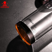 富光健牌双层水晶玻璃杯圆形直身带盖创意便携过滤男女泡茶杯子