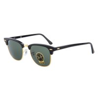 雷朋(Ray.Ban)经典俱乐部经理人系列男女款太阳眼镜RB3016 W0365黑框绿灰镜片