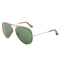 雷朋(Ray.Ban)飞行员系列迷彩边男女款太阳镜RB3025JM 168/4E橘色迷彩边镜架 绿色镜片