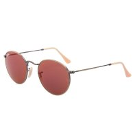 雷朋(Ray.Ban)圆框复古镀膜镜片太阳镜RB3447 167/2K 古铜色镜框 红色镀膜镜片