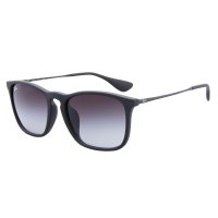 雷朋(Ray.Ban)CHRIS系列明星亚洲版男女款太阳镜RB4187 F622/8G黑色镜框 灰色渐变镜片
