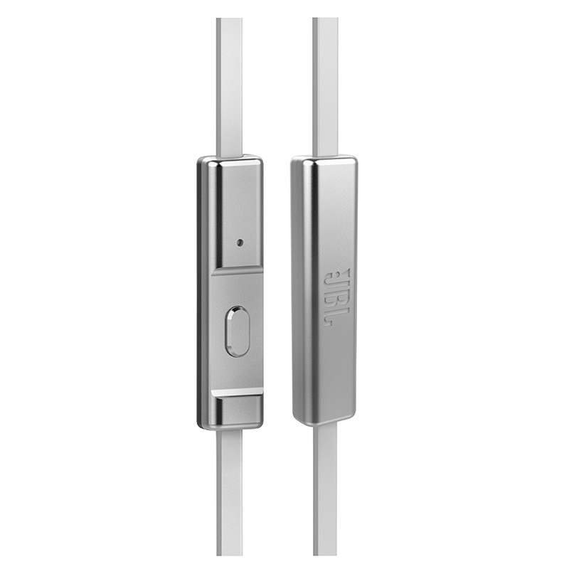 JBL T180A 重低音HIFI入耳式耳机便携运动耳塞苹果手机线控带麦通用立体声 银色 上海井仁专卖