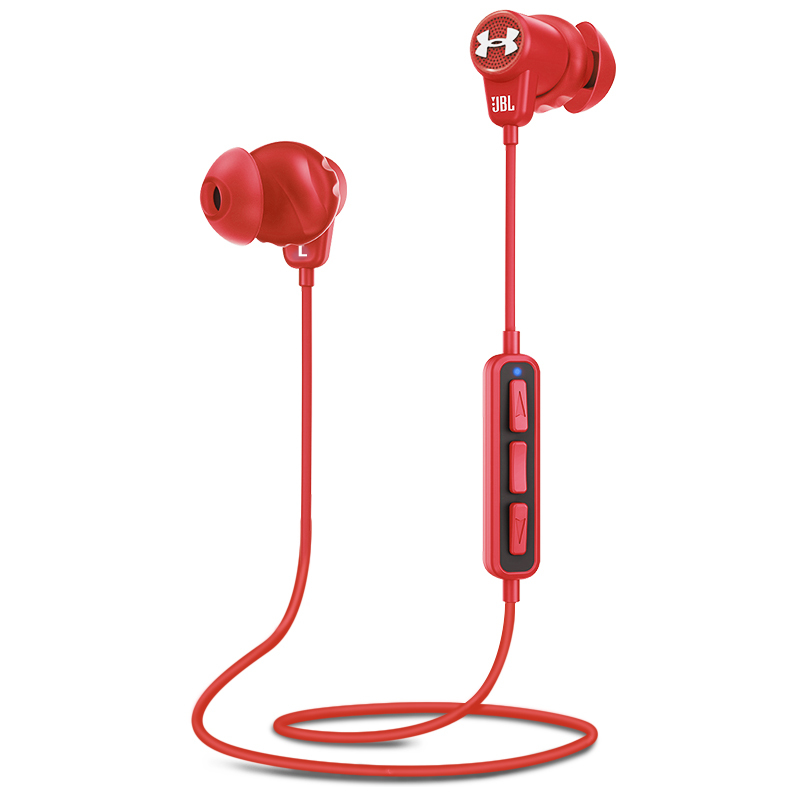 JBL UA升级版1.5安德玛无线蓝牙运动耳机跑步入耳塞式耳机 红色