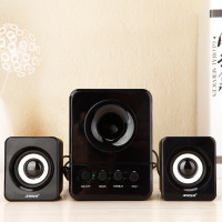SADA D-203电脑音箱手机笔记本小音响台式迷你家用有源低音炮影响(黑白)