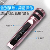 第一眼 M12手机全民K歌麦克风 有线唱吧唱歌神器直播声卡设备全套话筒K歌直播3.5（玫瑰金）