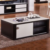 品一 简约现代钢化玻璃茶几 客厅小户型创意茶几桌子 推拉门储物功夫茶桌