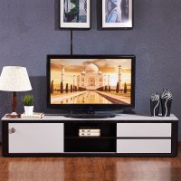 品一家具 小户型客厅实木电视柜 简约现代时尚钢化玻璃组装地柜