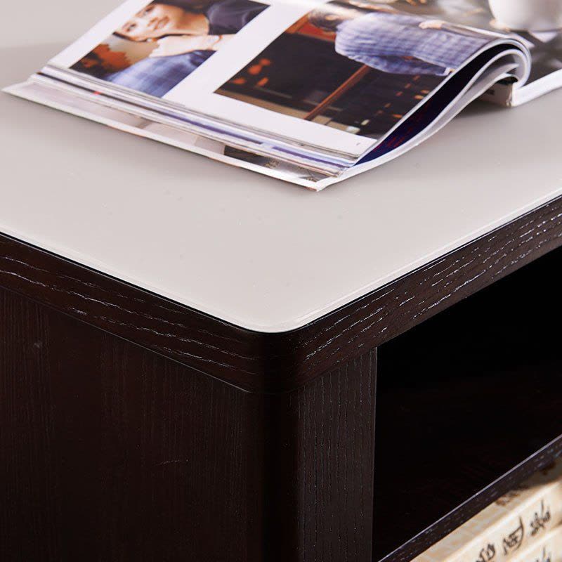 品一家具 小户型客厅实木电视柜 简约现代时尚钢化玻璃组装地柜图片