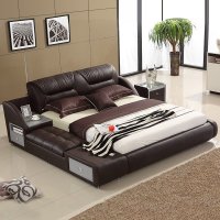 品一 现代简约双人床榻榻米床 1.8米储物高箱床1.5米小户型卧室实木皮艺软床