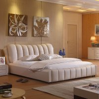 品一卧室家具 现代软床小户型1.5米软体真皮床1.8米双人床皮艺婚床