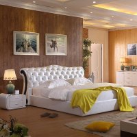 品一家具 欧式床实木双人床1.8米高档式真皮床 1.5米卧室田园公主婚床