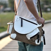 薇思黛 2016新款 韩版男包帆布单肩包斜挎包休闲青年男士包包斜跨包