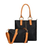 薇思黛 2016新款 欧美时尚水桶型子母包荔枝纹pu皮手提单肩斜跨包包女包