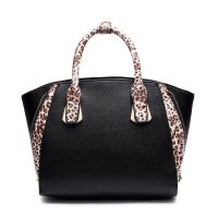 薇思黛 2016新款 欧美风格贝壳包百搭豹纹手提单肩斜挎包包女包