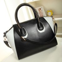 薇思黛 2016新款 日韩版大包撞色手提单肩斜挎包笑脸包潮流女包