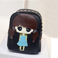 薇思黛 2016新款 潮流可爱双肩包卡通可爱时尚女士铆钉背包女包
