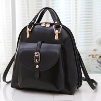 薇思黛 2016新款 时尚旅行背包休闲单肩双肩包韩版潮女包包学院pu皮书包