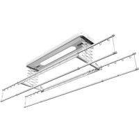 奥普(AUPU)遥控语音智能电动晾衣架L6S晒被衣杆落地四杆自动升降伸缩遥控阳台凉晒衣机架紫外线照明灯定时消毒杀灭菌除螨