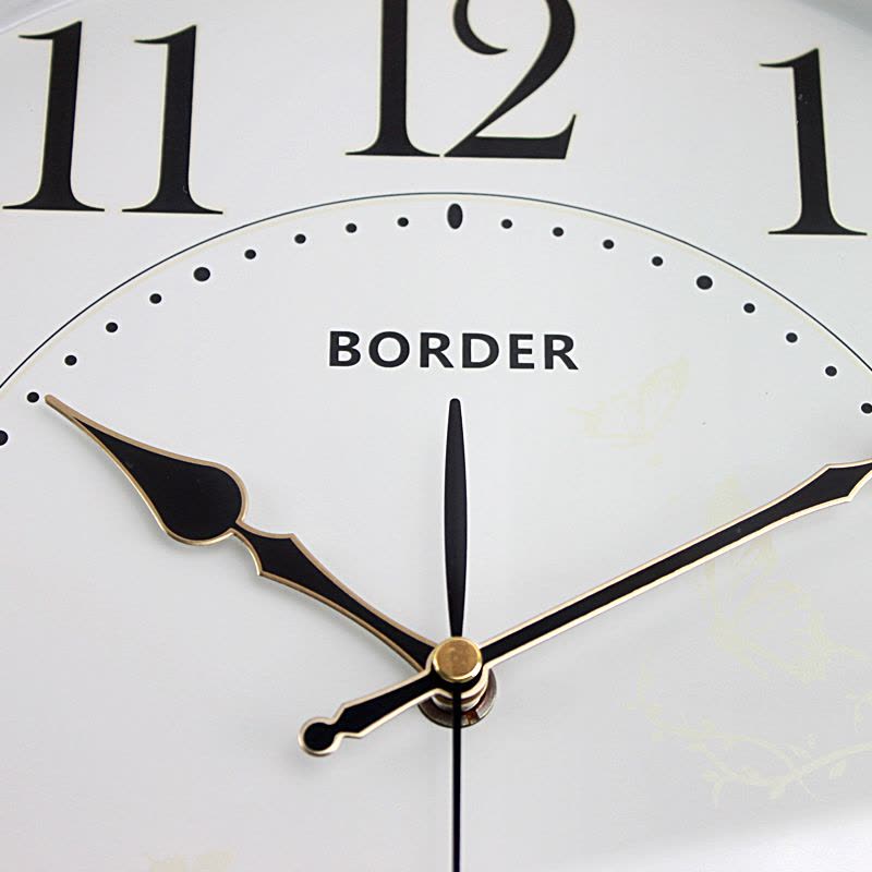 珀睿蒂珀睿蒂(BORDER) 欧式复古静音客厅挂钟美式时钟简约大气挂表大号创意田园钟表皇家酒店装饰石英钟表图片