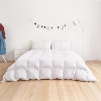 斯品家居 全棉白鹅羽毛被鹅毛被春秋被 单人双人被芯 1.5/1.8米