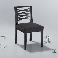 斯品家居 芭蕾迷情餐椅 白蜡实木打磨成型椅子 舒适座包书椅 黑/灰色