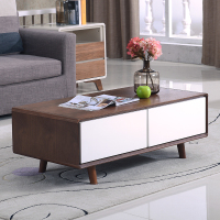 斯品家居 茶几 客厅居家储物橡木实木茶几 简约现代