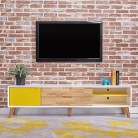 斯品家居 简约现代实木电视柜 小户型客厅实用储物柜子