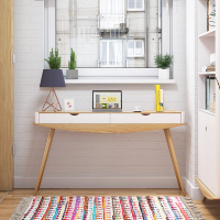 斯品家居 泊系列办公书桌抽屉工作玄关桌