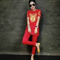 格缇妃 ぶ1020# 2016春夏季新品休闲女上衣裤子套装